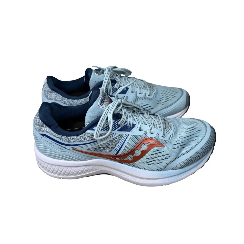 Saucony Omni 19 Womens Running Shoes Light‎ Blue Copper S10570-45 Size 7
